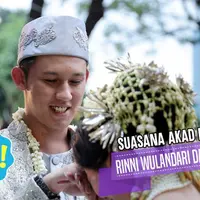 Rinni Wulandari menangis saat prosesi akad nikah, Jevin Julian lancar saat Ijab Kabul.  
