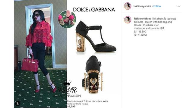 7 Koleksi Sepatu Mewah Syahrini, Ada yang Capai Rp 130 Juta