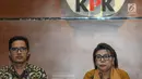 Wakil Ketua KPK Basariah Panjaitan dan Juru bicara KPK Febri Diansyah memberi keterangan pers terkait hasil OTT Direktur Keuangan PT Angkasa Pura (AP) II di Gedung KPK, Kamis (1/8/2019). KPK menetapkan Andra Y Agussalam sebagai tersangka dengan barang bukti uang SGD 96.700. (merdeka.com/Dwi Narwoko)