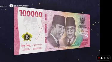Bank Indonesia meluncurkan Uang Rupiah Kertas Tahun Emisi 2022. Nominal uang yang dikeluarkan dalam bentuk uang kertas pecahan Rp 100.000, Rp 50.000, Rp 20.000,Rp 10.000, Rp 5.000, Rp 2.000 dan Rp 1.000. (Sumber: bi.go.id)