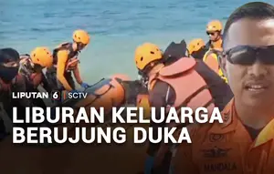 Liburan Berujung Duka, Bapak dan Anak Tenggelam di Muara Pasir Putih Sukabumi
