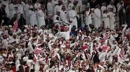 Timnas Qatar lolos ke final Piala Asia 2023 usai menundukkan Iran dengan skor 3-2. (HECTOR RETAMAL/AFP)