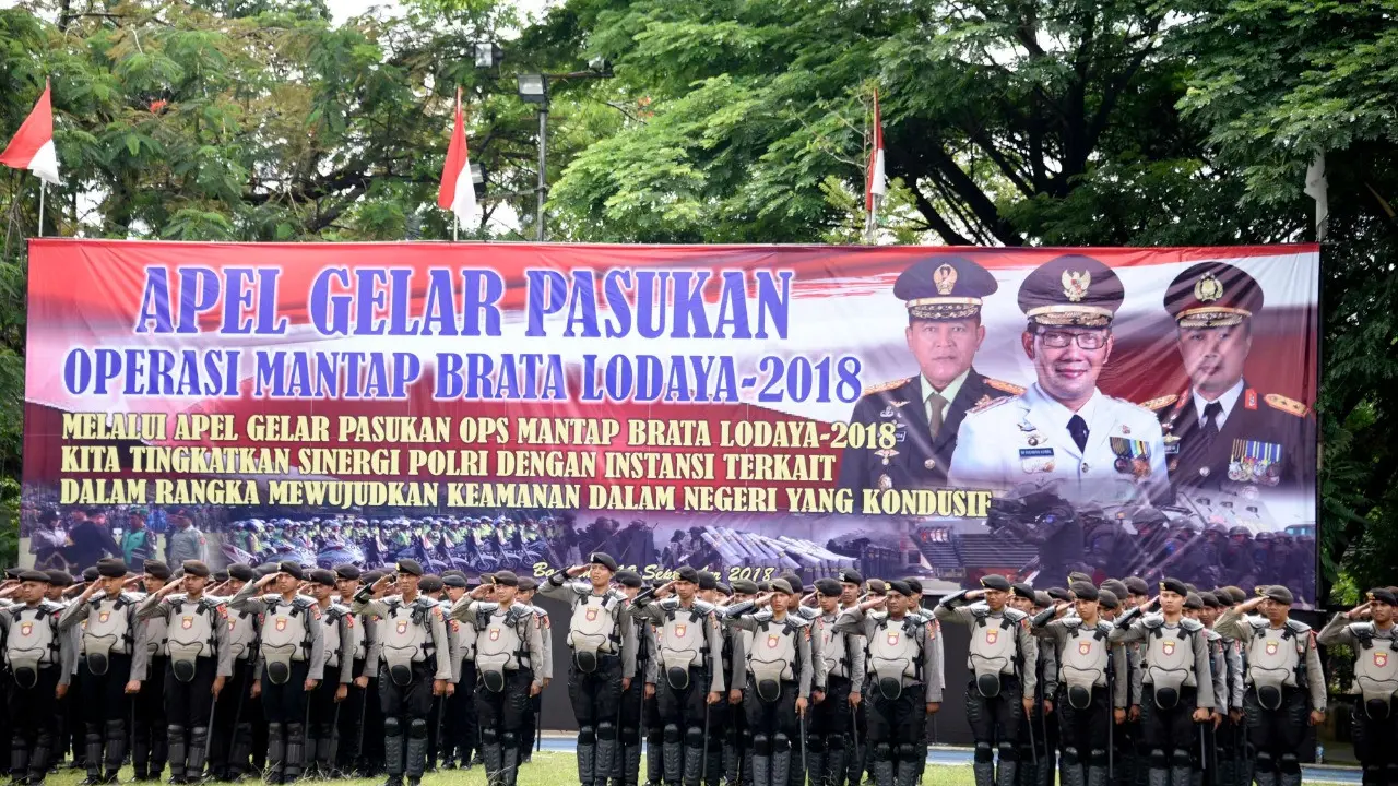 gelar pasukan operasi Mantap Brata Lodaya 2018