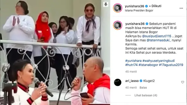 Yuni Shara Kenang Momen HUT RI Sebelum Pandemi, dari Bersama Siswa-Siwi Paud Hingga Nyanyi di Istana Negara. (instagram.com/yunishara36)