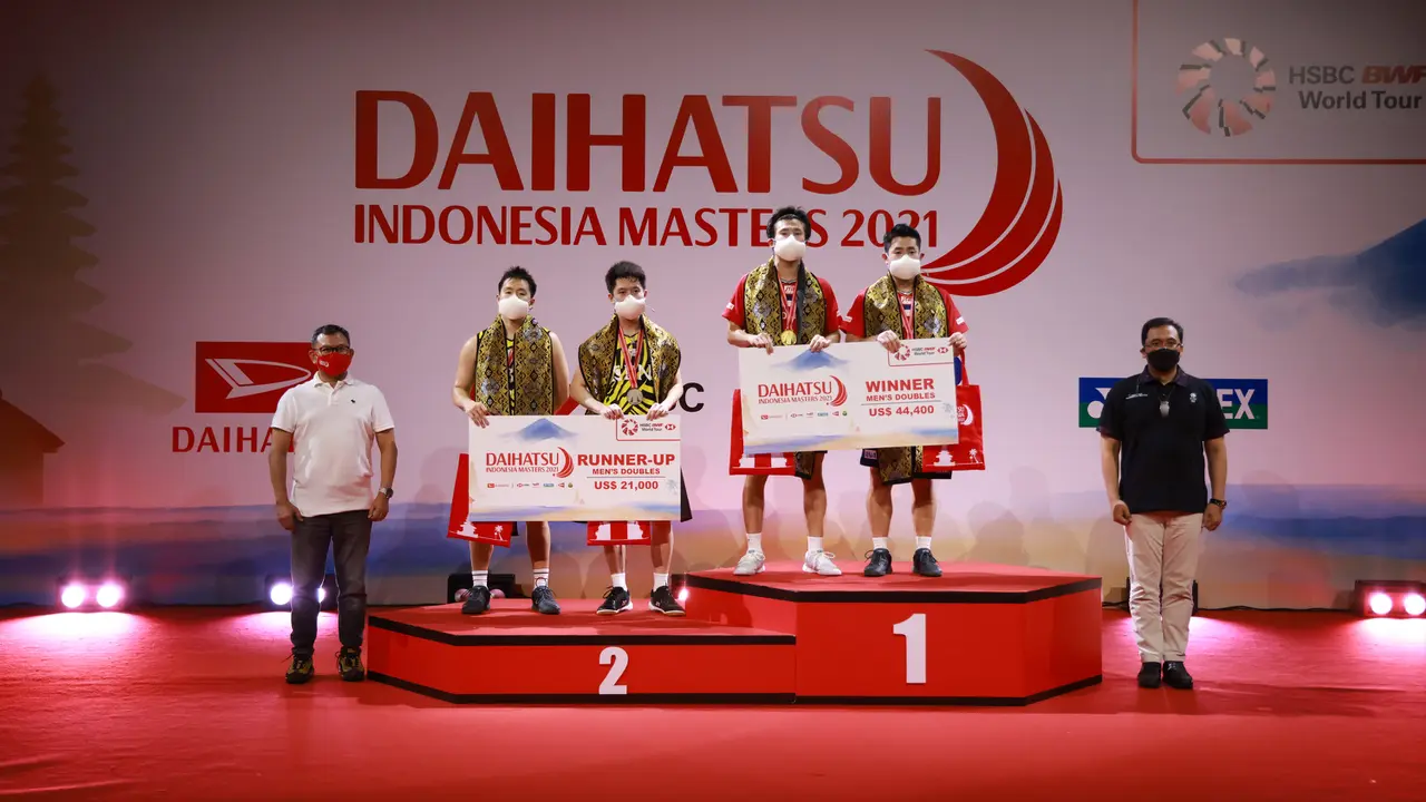 FOTO: Kevin / Marcus Gagal Juara di Indonesia Masters 2021