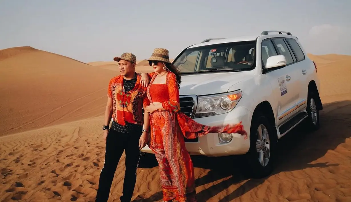 Keluarga Anang Hermansyah dan Ashanty di Dubai (Instagram/azriel_hermansyah)