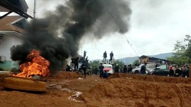 Demonstrasi warga di lahan PT Antam, Februari 2023.(Liputan6.com/Ahmad Akbar Fua)