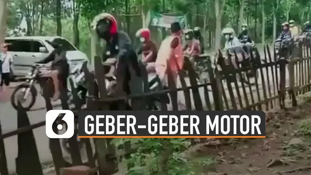 Beredar video seorang warga memberanikan diri membubarkan rombongan pengendara motor dengan knalpot bising.