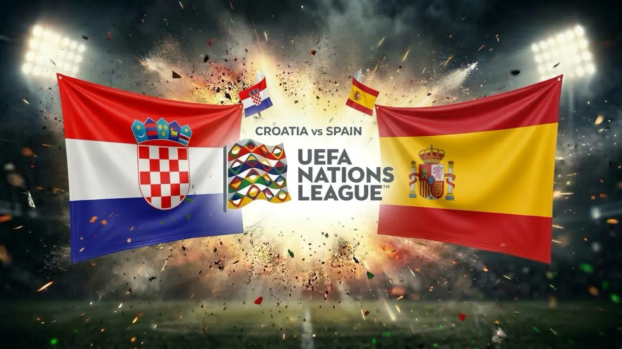 Ilustrasi Timnas Kroasia Vs Timnas Spanyol