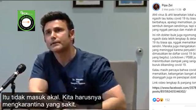 Cek Fakta 2 Dokter Amerika Klaim Tak Perlu Ada Karantina Di Tengah Pandemi Covid 19 Faktanya Cek Fakta Liputan6 Com
