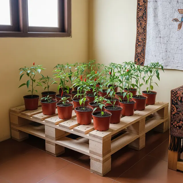 9 Desain Kebun Cabai di Meja Kayu Palet ala Kebun Mini, Estetis dan Fungsional