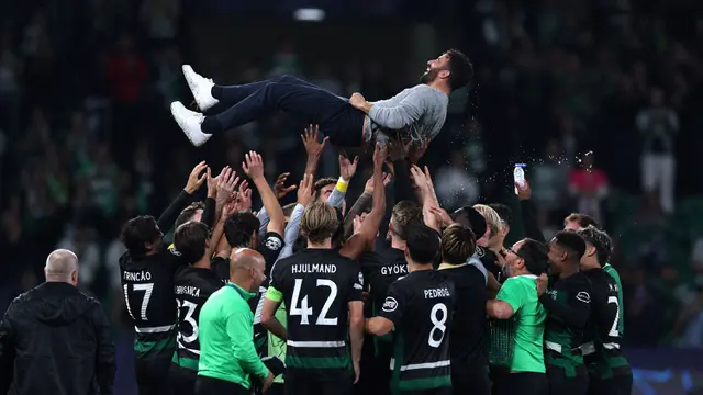 Foto: Persembahkan Kemenangan Besar, Calon Pelatih MU Roben Amorim Bawa Sporting CP Bantai Manchester City 4-1 di Liga Champions