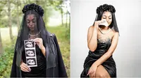 Unik, wanita 23 tahun ini melakukan pemotretan kehamilan bertema pemakaman serba hitam. (Sumber: Facebook/cheridan.logsdon.7)
