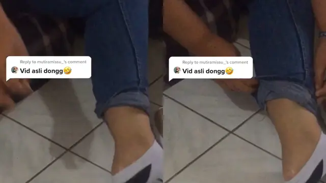 Usaha perempuan itu mengeluarkan cicak yang tersangkut ke dalam celana miliknya.