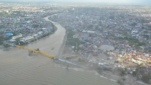 Begini Penampakan Kota Palu Pascagempa dan Tsunami dari Atas