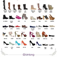 Macam-macam sepatu wanita. (via: Bintang.com)