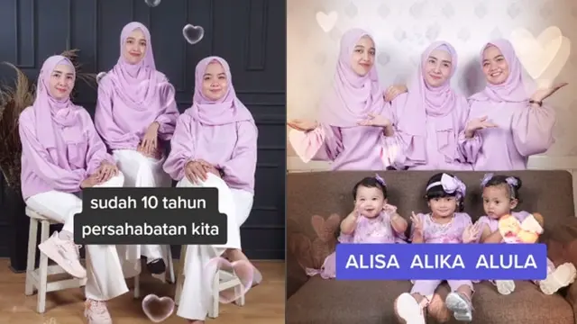 10 Tahun Bersama, Momen Kebersamaan Keluarga 3 Sahabat Ini Bikin Gemas