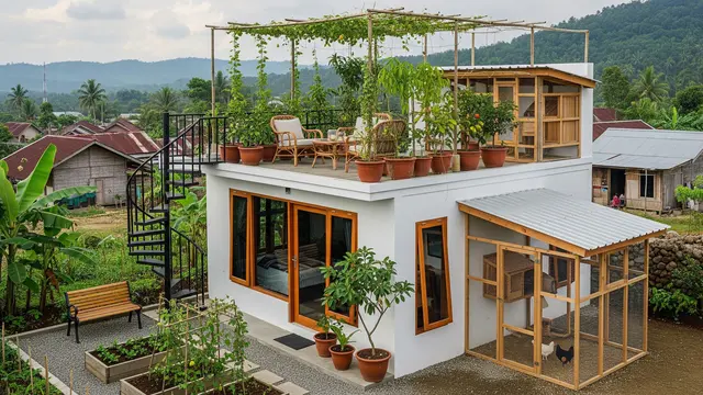 Hunian Kompak dengan Rooftop Garden