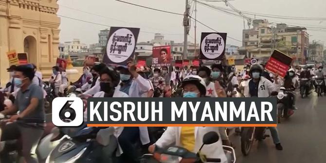 VIDEO: Ratusan Tenaga Medis Protes Kudeta Militer Myanmar