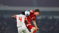 Striker Timnas Indonesia, Ole Romeny, beraksi dalam duel melawan Mozambik pada FIFA Matchday di Stadion Utama Gelora Bung Karno, Jakarta, Selasa (9/6/2026). (Bola.com/Bagaskara Lazuardi)
