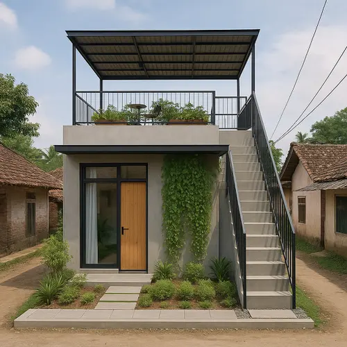 Desain Rumah 2 Kamar di Kampung yang Modern (Foto: ChatGPT)