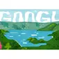 Danau Toba Tampil Sebagai Google Doodle Hari Ini 31 Agustus 2023. (Doc: Google)