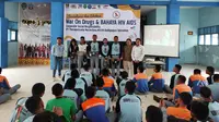 Kegiatan sosialisasi anti narkoba dan HIV/AIDS yang digelar PT PAMA bekerja sama dengan BNN Kota Balikpapan di SMK Negeri 5.