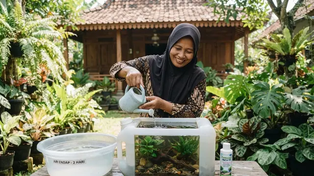 Cara Membuat Akuarium Outdoor dari Jeriken Bekas