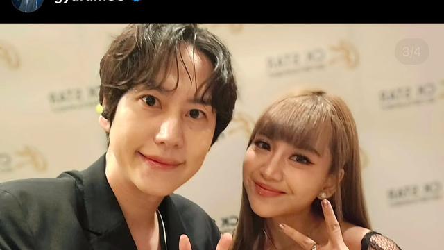 Momen Ghea Indrawari Bahagia Bisa Foto dan Duet dengan Kyuhyun. (instagram/gheaindrawari/gyuram88)