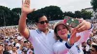 Capres Prabowo dan Titiek Soeharto saat kampanye bareng.