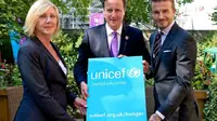 David Beckham memberikan donasi kepada Unicef (Sumber: Mirror)