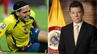 Presiden Kolombia Cemas Falcao Cedera