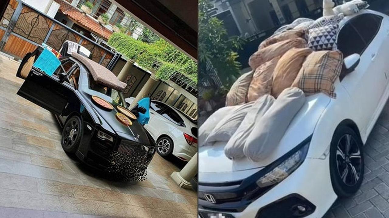 6 Potret Jemur Barang di Mobil Mewah Ini Absurd Banget, Kocak