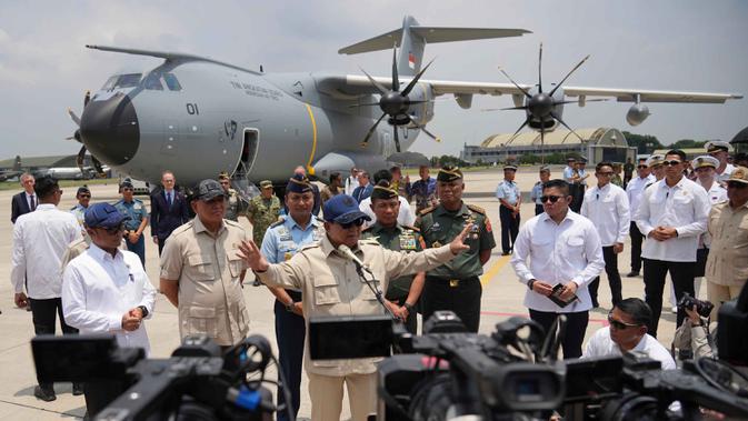 Presiden Prabowo Resmikan Pesawat Kargo Militer Airbus A400M Pertama TNI AU