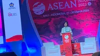 Menteri Keuangan (Menkeu) Sri Mulyani dalam acara High-Level Dalogue on Promoting Digital Financial Iinclusion and Literacy For MSMEs yang digelar Kementerian Keuangan pada Rabu (29/3/2023). Dia mengingatkan risiko yang perlu diperhatikan dalam mengelola perlindungan data bagi UMKM, di tengah meningkatnya digitalisasi.