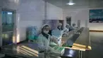 Foto pada 30 November 2018 menunjukkan pekerja mengamas produk di Pabrik Kosmetik Sinuiju, kota perbatasan Korea Utara dengan China. Pabrik yang didirikan pada 1949 itu adalah basis produksi kosmetik berskala besar di Korea Utara. (Ed JONES/AFP)