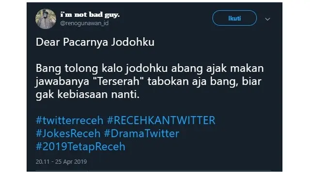 Curhatan Lucu Netizen Untuk 'Pacarnya Jodohku' Ini Bikin Tepok Jidat