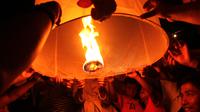 Ribuan lampion terangi Candi Borobudur di Hari Waisak