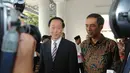 Kedatangan ‎Wang Jiarui itu untuk menyampaikan ucapan selamat Presiden China Xi Jinping kepada Jokowi yang telah terpilih sebagai presiden, Jakarta, (15/9/14).(Liputan6.com/Herman Zakharia)