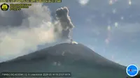 Gunung Ile Lewotolok di NTT kembali erupsi pada Selasa (14/5/2024), pukul 09.12 Wita. (Liputan6.com/ Dok PVMBG)