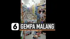 Gempa kuat di Malang hari Sabtu (10/4) dirasakan juga warga Blitar Jawa Timur. Seorang warga bagikan video suasana berantakan di salah satu swalayan setelah diguncang gempa.
