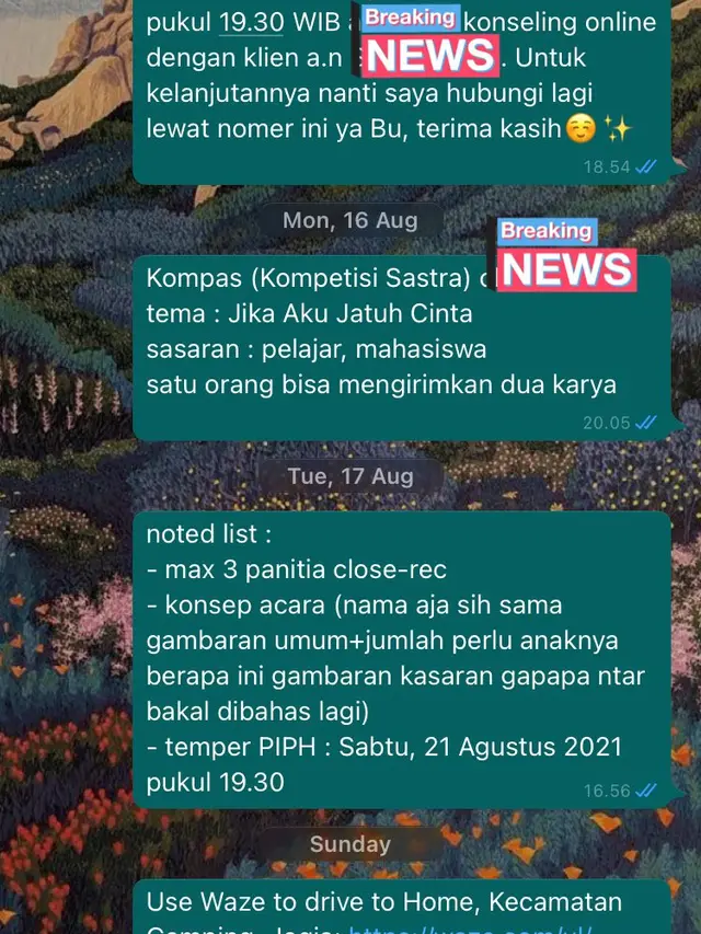6 Chat ke Diri Sendiri di WhatsApp Ini Bikin Senyum-senyum