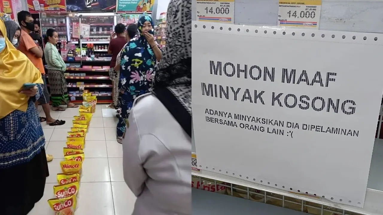 Emak-Emak Antri Minyak Goreng