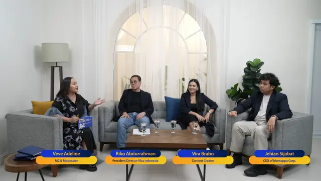 Vira Brabo saat menghadiri gelar wicara daring “Gaya Hidup Serbadigital Generasi Muda yang Antiribet,” bersama Visa Contactless, Jumat (22/9/2023). (Foto: Dok. Istimewa)