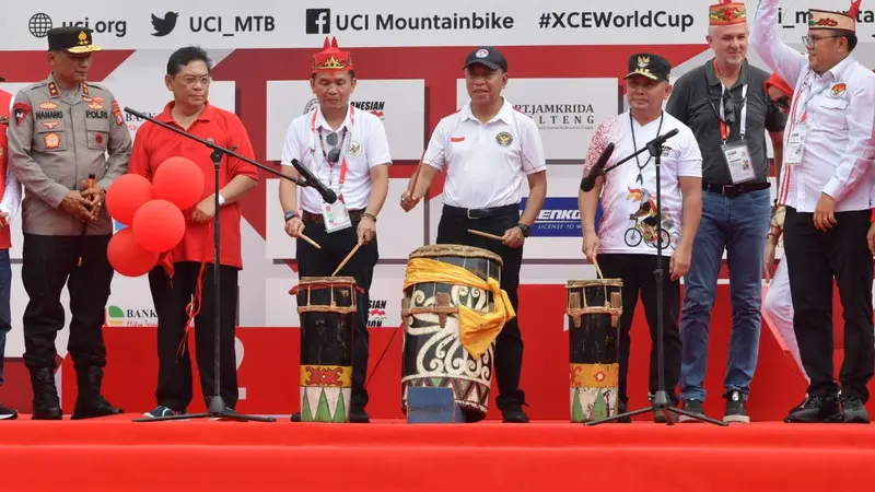 Menpora menghadiri kejuaraan dunia balap sepeda UCI MTB Eliminator World Cup 2022 seri ke-8 di Palangka Raya