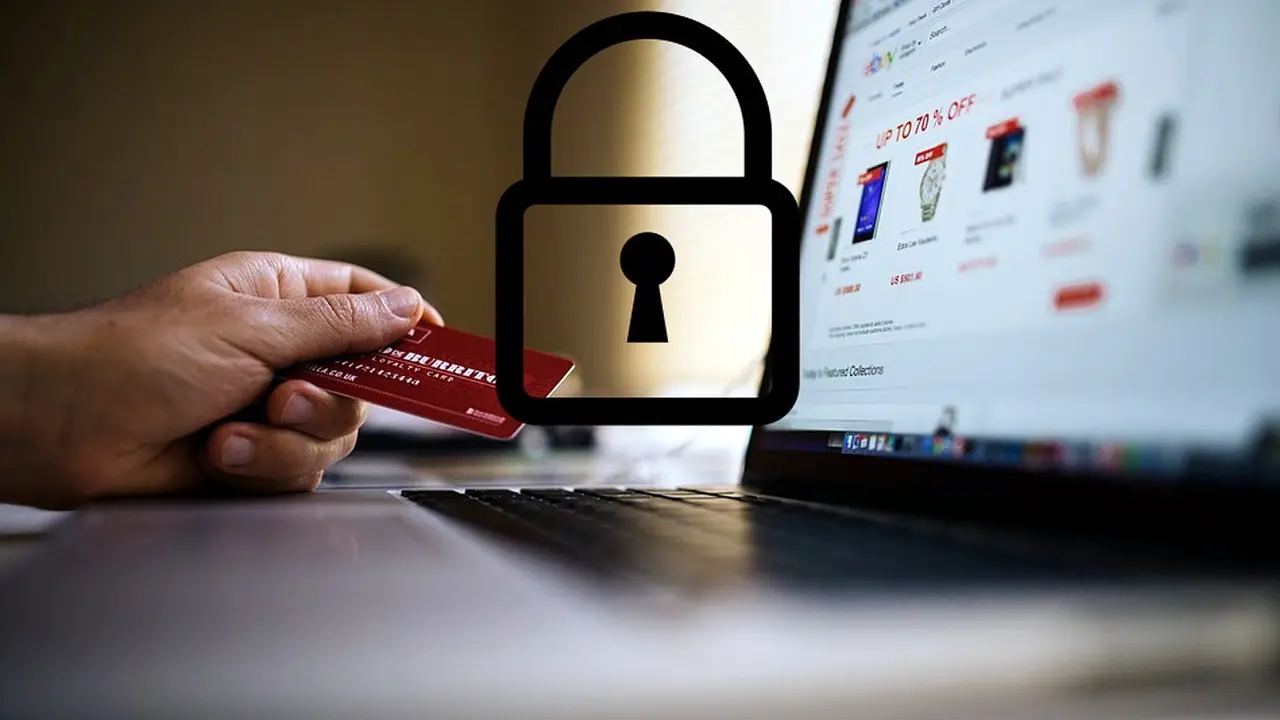Ilustrasi sistem pembayaran, e-commerce.
