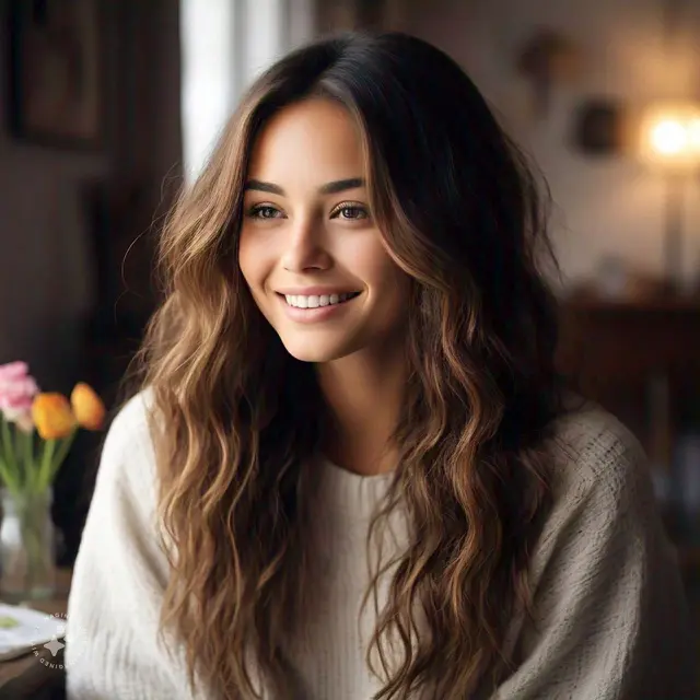 rambut panjang bergelombang