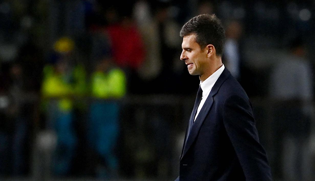 Statistik menunjukkan, Juventus sangat mendominasi pertandingan. Pasukan Thiago Motta memiliki 66% penguasaan bola. Mereka juga mencatatkan shots lebih banyak, yakni 15 berbanding 8. Namun, sayang penyelesaian akhir tidak optimal. (AFP/Isabella Bonotto)