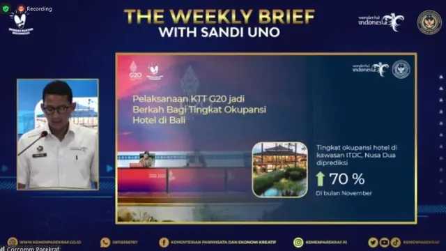 Selama Puncak KTT G20, Tingkat Okupansi Hotel di Bali Tumbuh 70 Persen