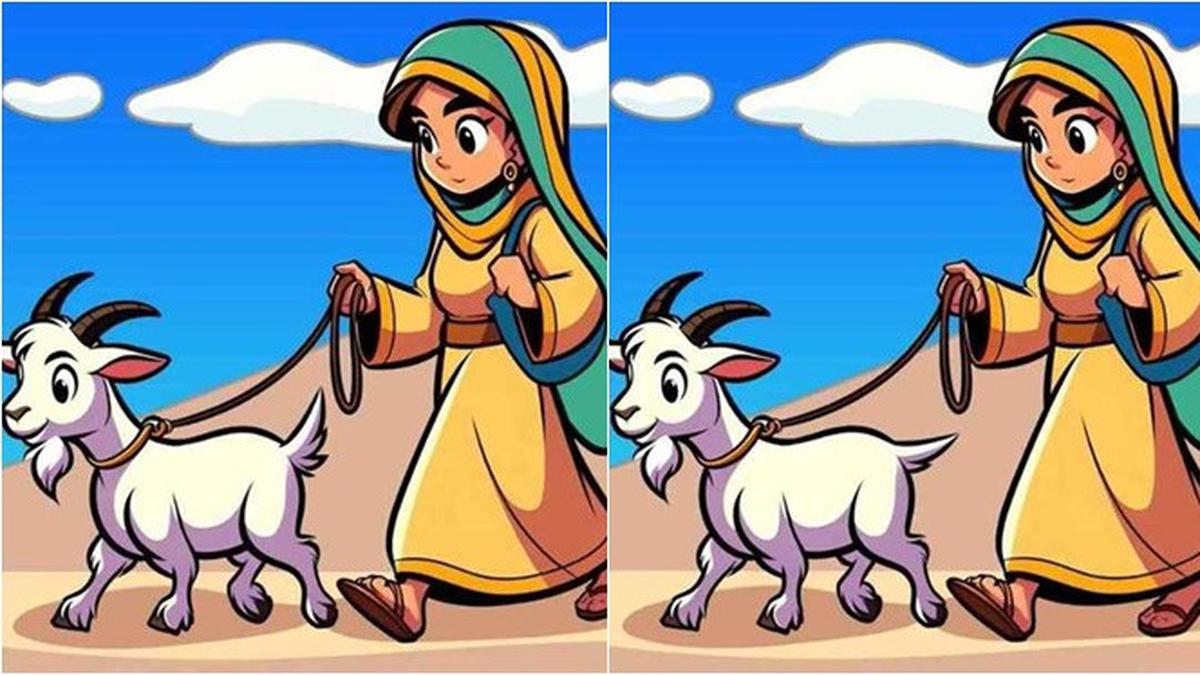 Cari 3 Perbedaan Gadis Bawa Kambing Ini dalam 12 Detik, Hanya Jenius yang Bisa